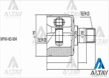 Honda Jazz Sağ İç Aks Kafası İç OEM 44310-S5A-J00 Honda Jazz Sağ İç Aks Kafası İç OEM 44310-S5A-J00